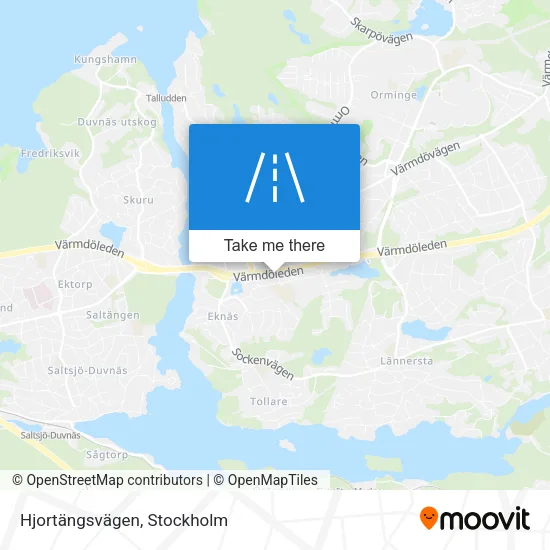 Hjortängsvägen map