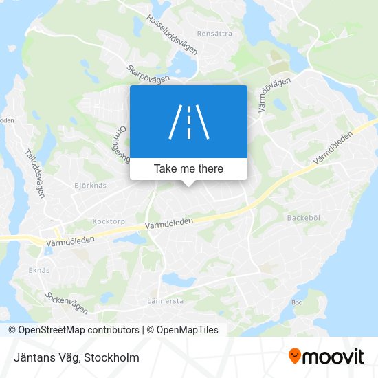 Jäntans Väg map