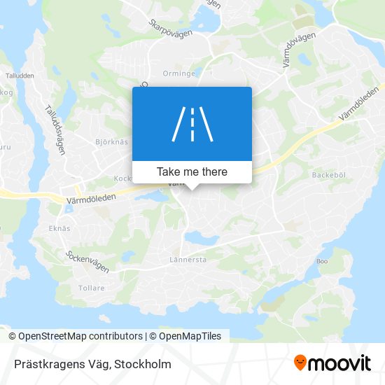 Prästkragens Väg map