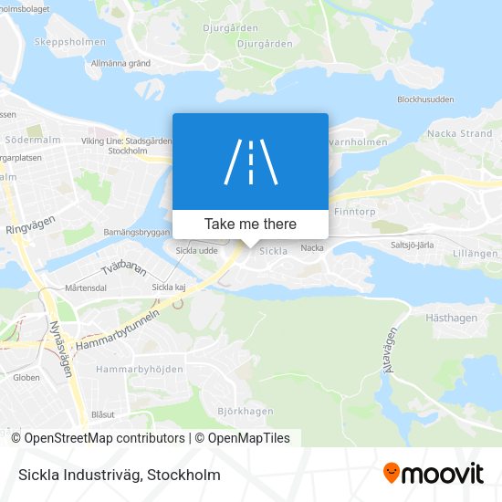 Sickla Industriväg map