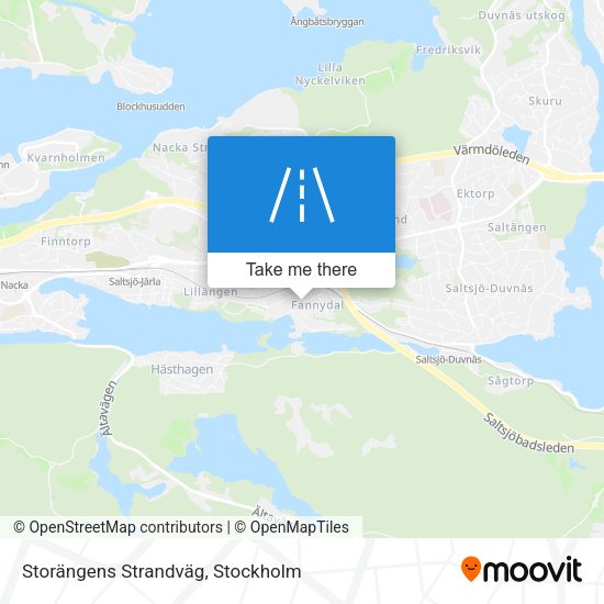 Storängens Strandväg map
