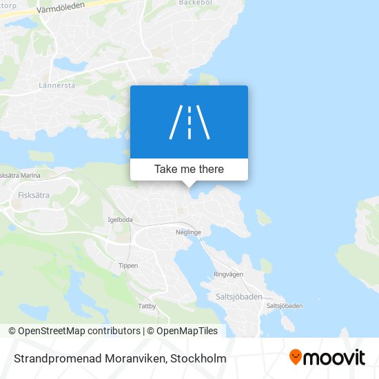 Strandpromenad Moranviken map