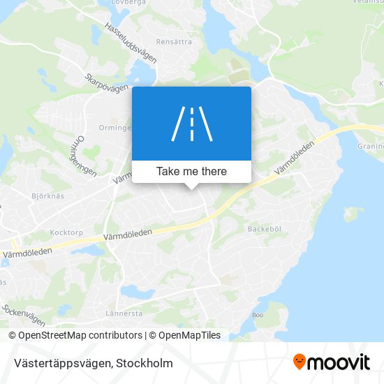 Västertäppsvägen map