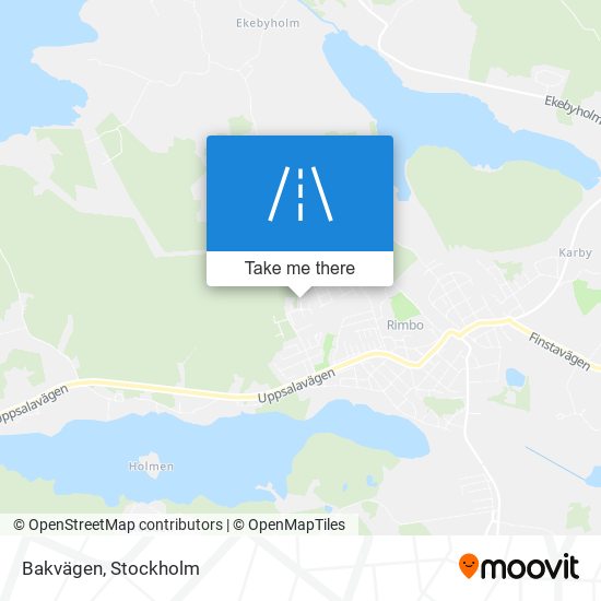 Bakvägen map