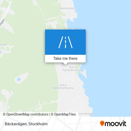 Bäckavägen map