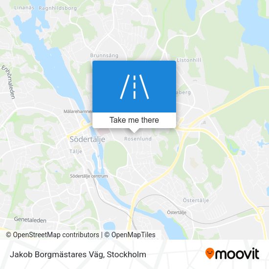 Jakob Borgmästares Väg map