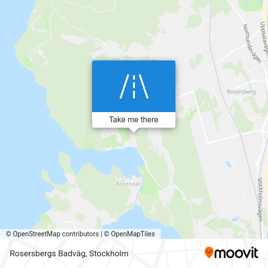 Rosersbergs Badväg map