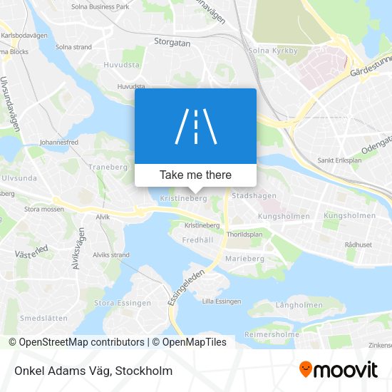Onkel Adams Väg map