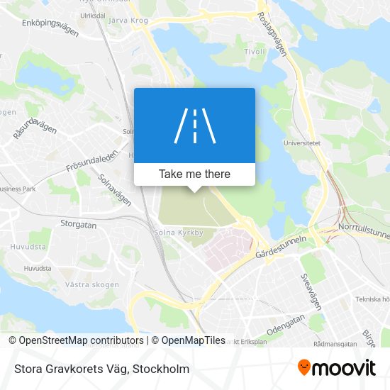 Stora Gravkorets Väg map