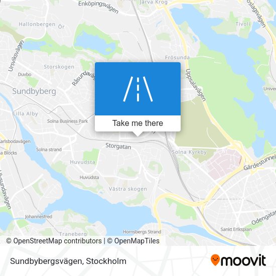 Sundbybergsvägen map