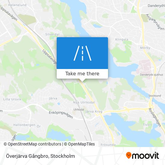 Överjärva Gångbro map