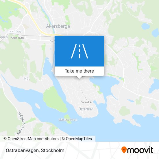 Östrabanvägen map