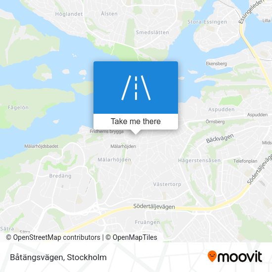 Båtängsvägen map