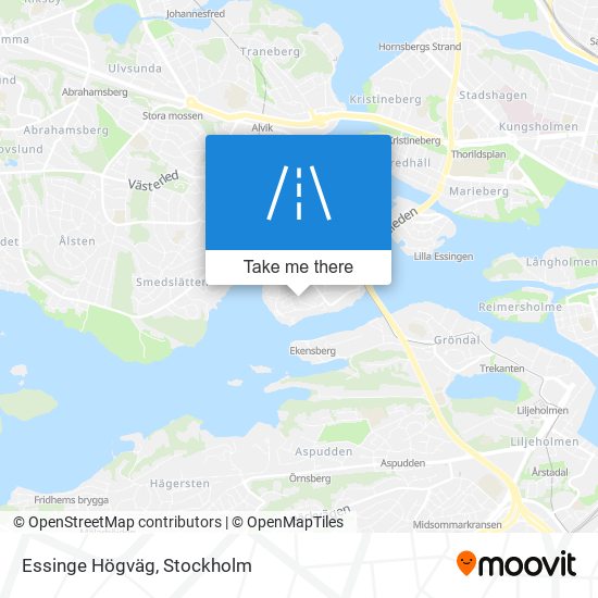 Essinge Högväg map