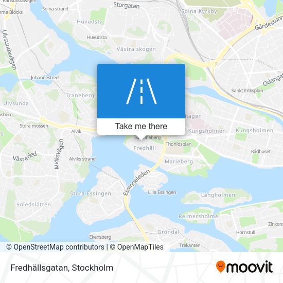Fredhällsgatan map