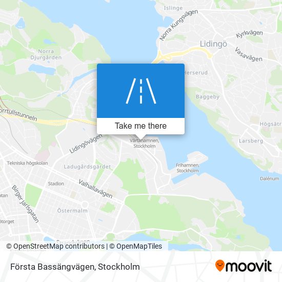 Första Bassängvägen map