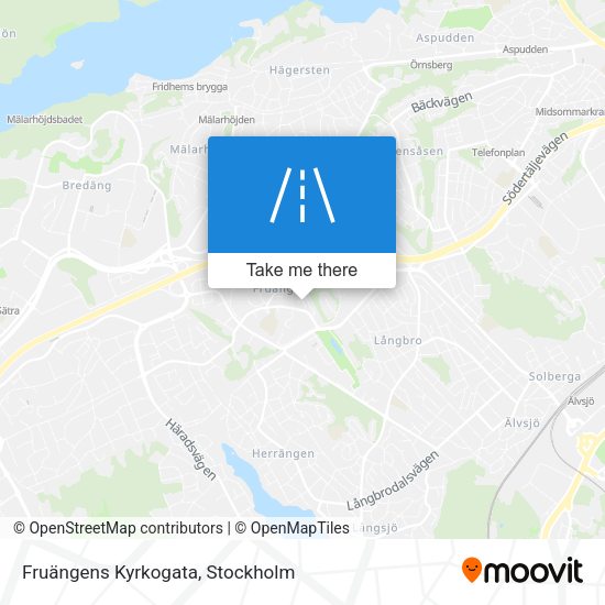 Fruängens Kyrkogata map