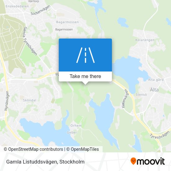 Gamla Listuddsvägen map