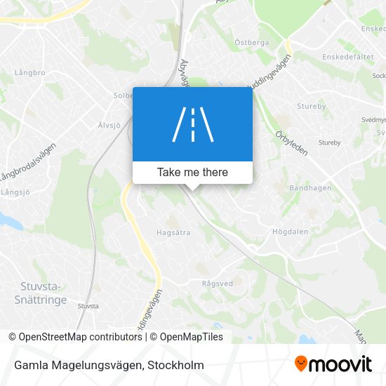 Gamla Magelungsvägen map