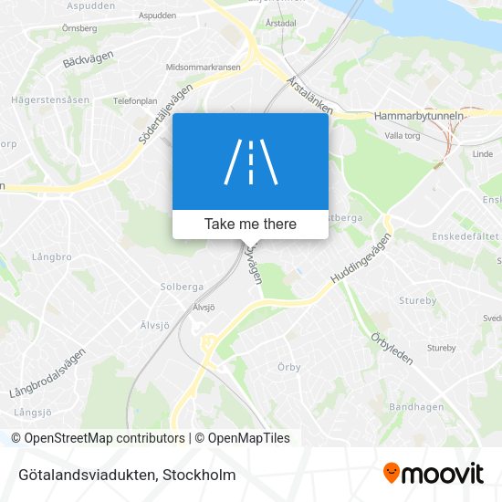 Götalandsviadukten map