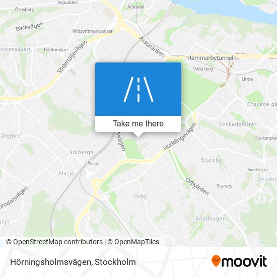 Hörningsholmsvägen map