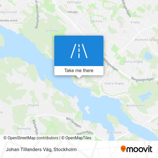 Johan Tillanders Väg map