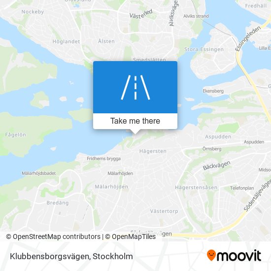 Klubbensborgsvägen map