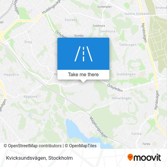 Kvicksundsvägen map