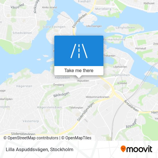 Lilla Aspuddsvägen map