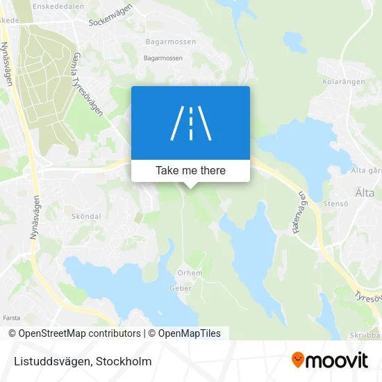 Listuddsvägen map