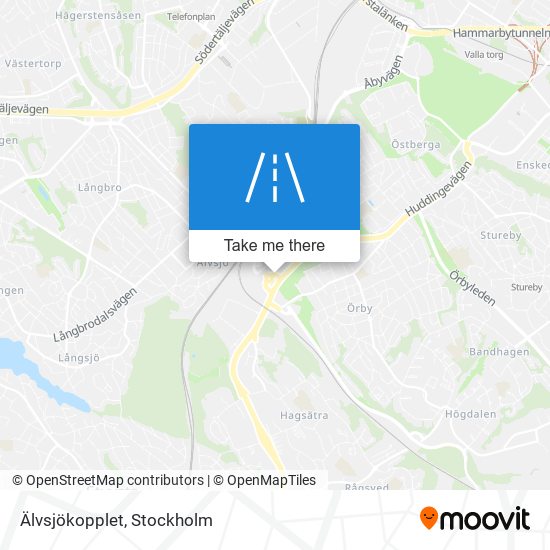 Älvsjökopplet map