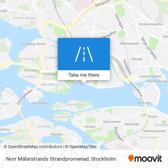 Norr Mälarstrands Strandpromenad map