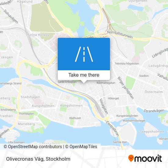 Olivecronas Väg map