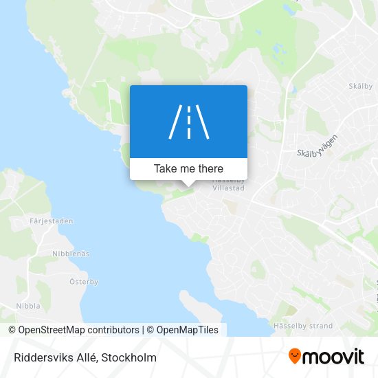 Riddersviks Allé map