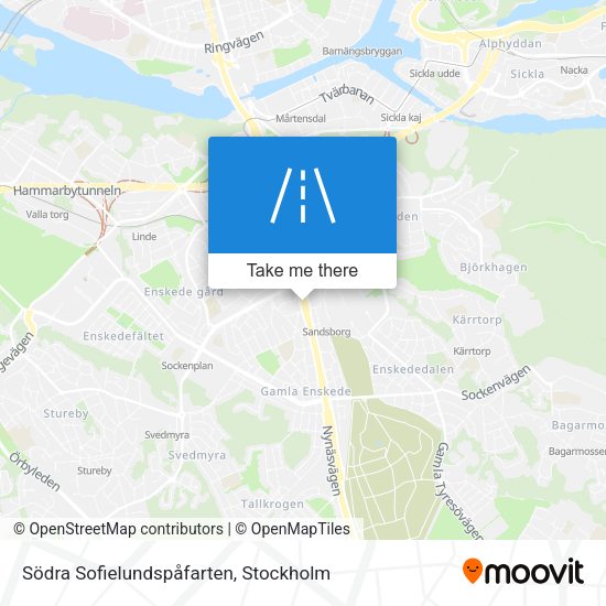 Södra Sofielundspåfarten map