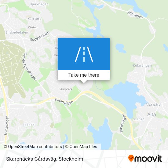 Skarpnäcks Gårdsväg map