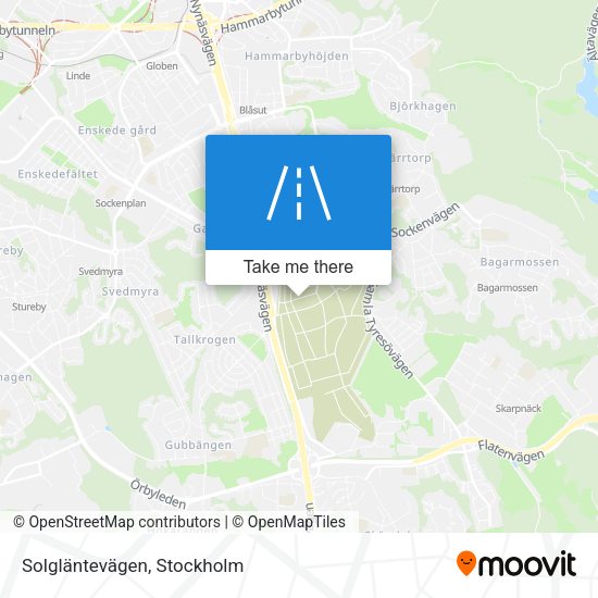 Solgläntevägen map