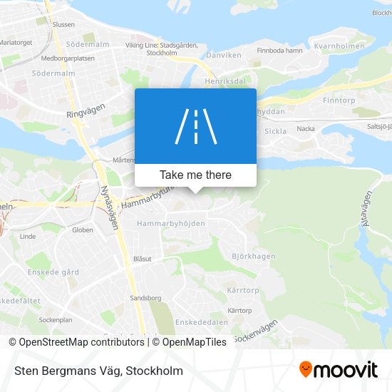 Sten Bergmans Väg map