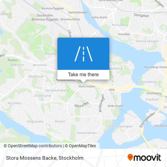 Stora Mossens Backe map