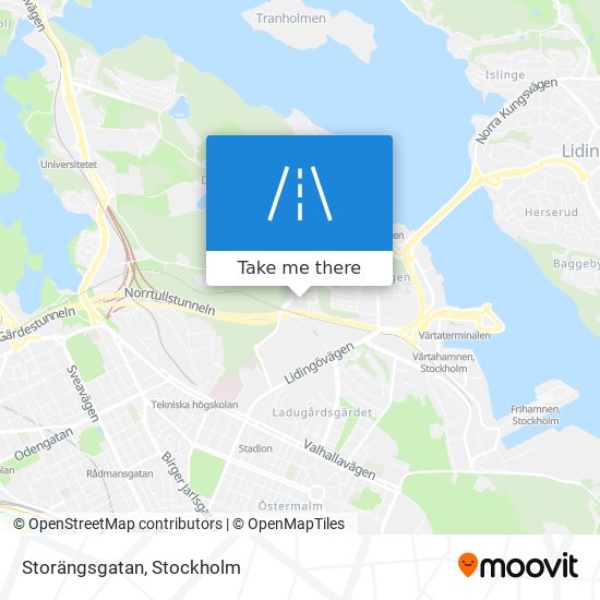 Storängsgatan map