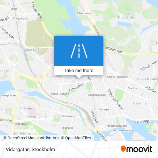 Vidargatan map