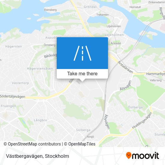 Västbergavägen map