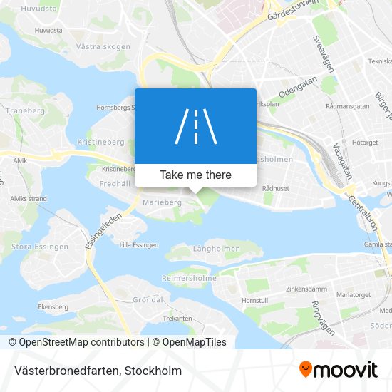 Västerbronedfarten map