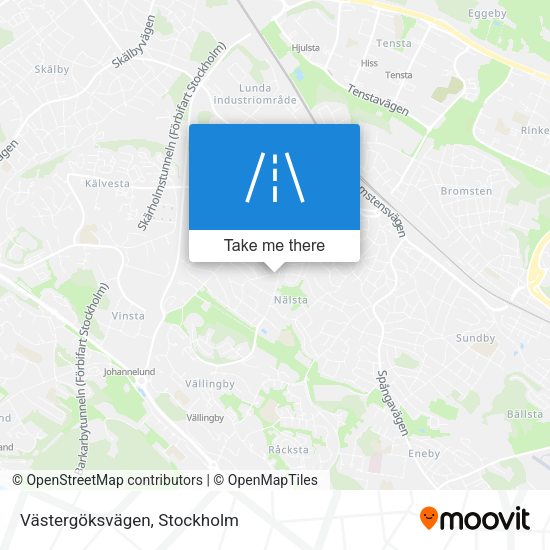 Västergöksvägen map