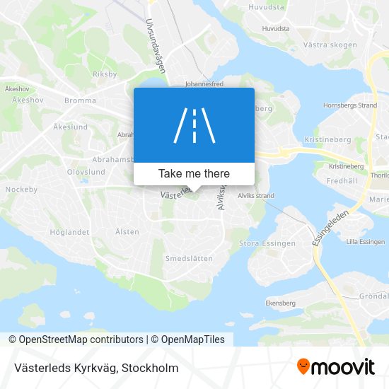 Västerleds Kyrkväg map