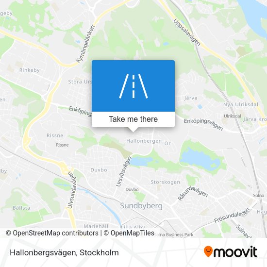 Hallonbergsvägen map