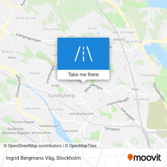 Ingrid Bergmans Väg map