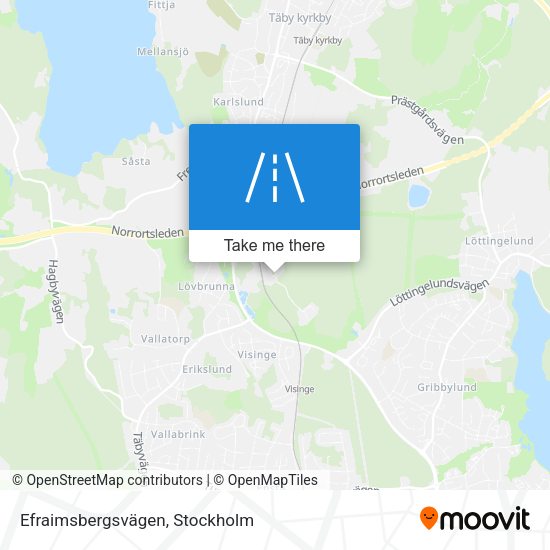 Efraimsbergsvägen map