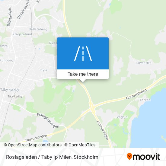 Roslagsleden / Täby Ip Milen map