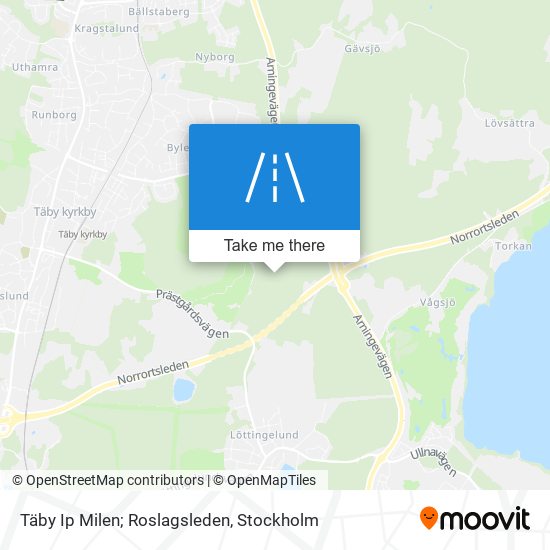 Täby Ip Milen; Roslagsleden map